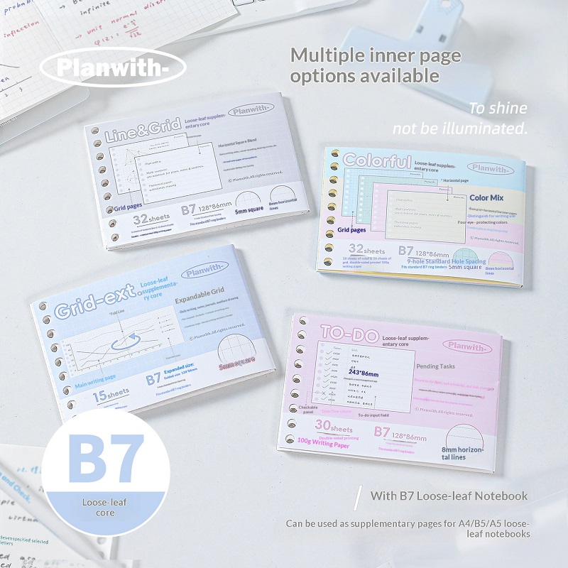 Planned Parenthood - Planwith B7 Softback Loose-leaf Pocket Notebook,360°