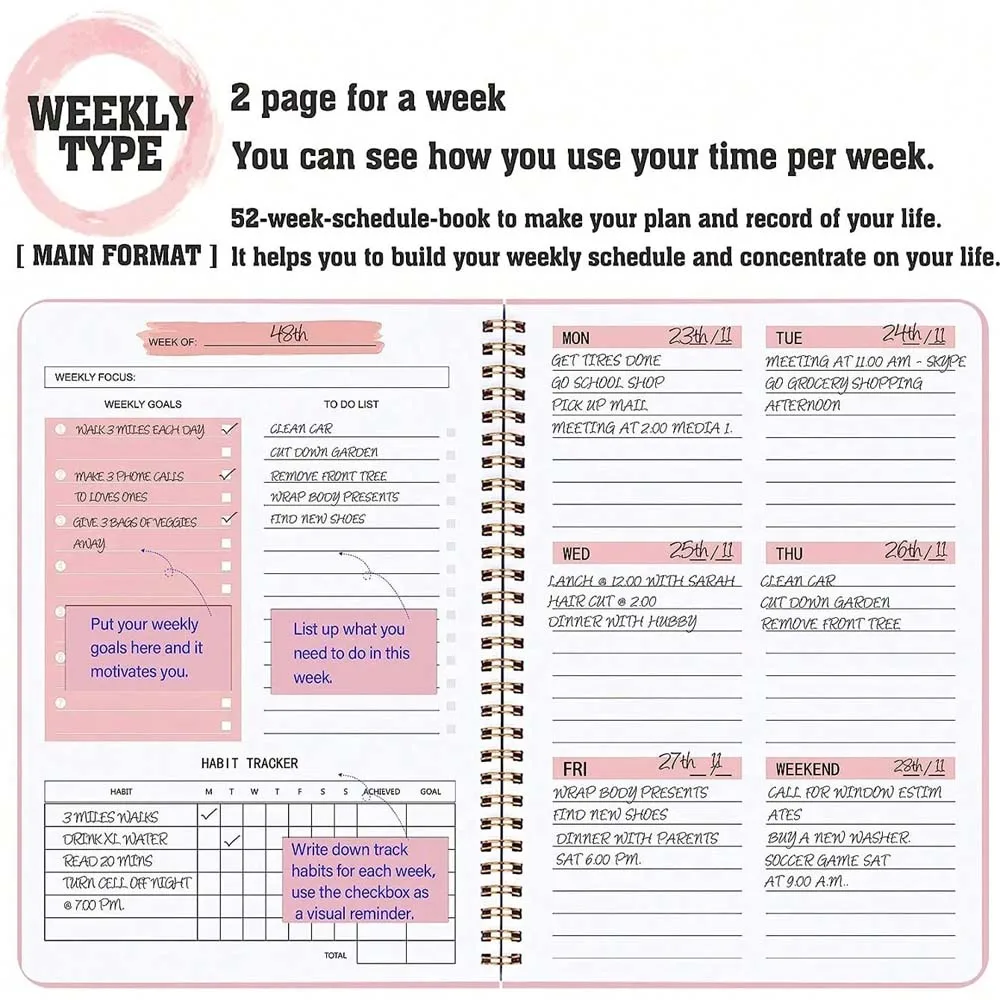 A5 Weekly Planner Coil Daily P - Planned Parenthood บทวิจารณ์และราคา