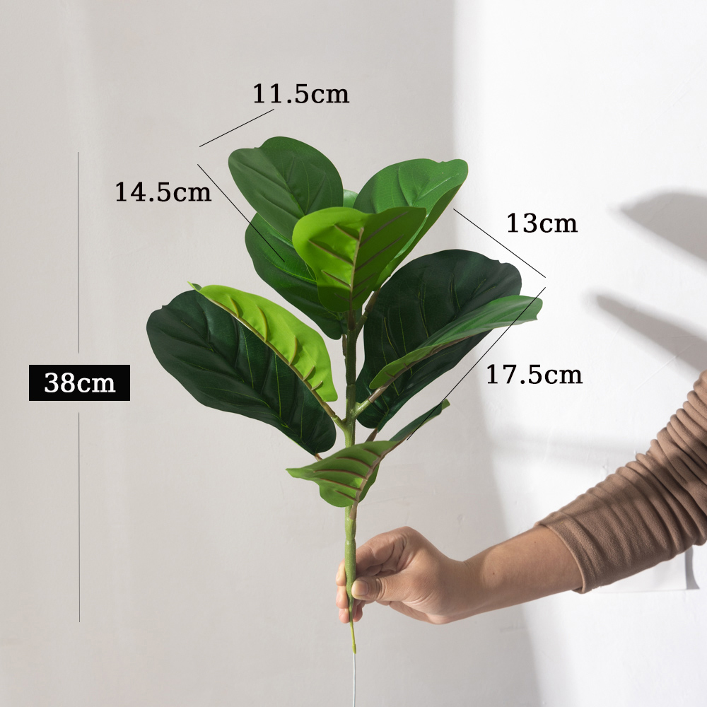 38cm 9 Forks Artificial Ficus  - Rubber Plant Ficus บทวิจารณ์และราคา