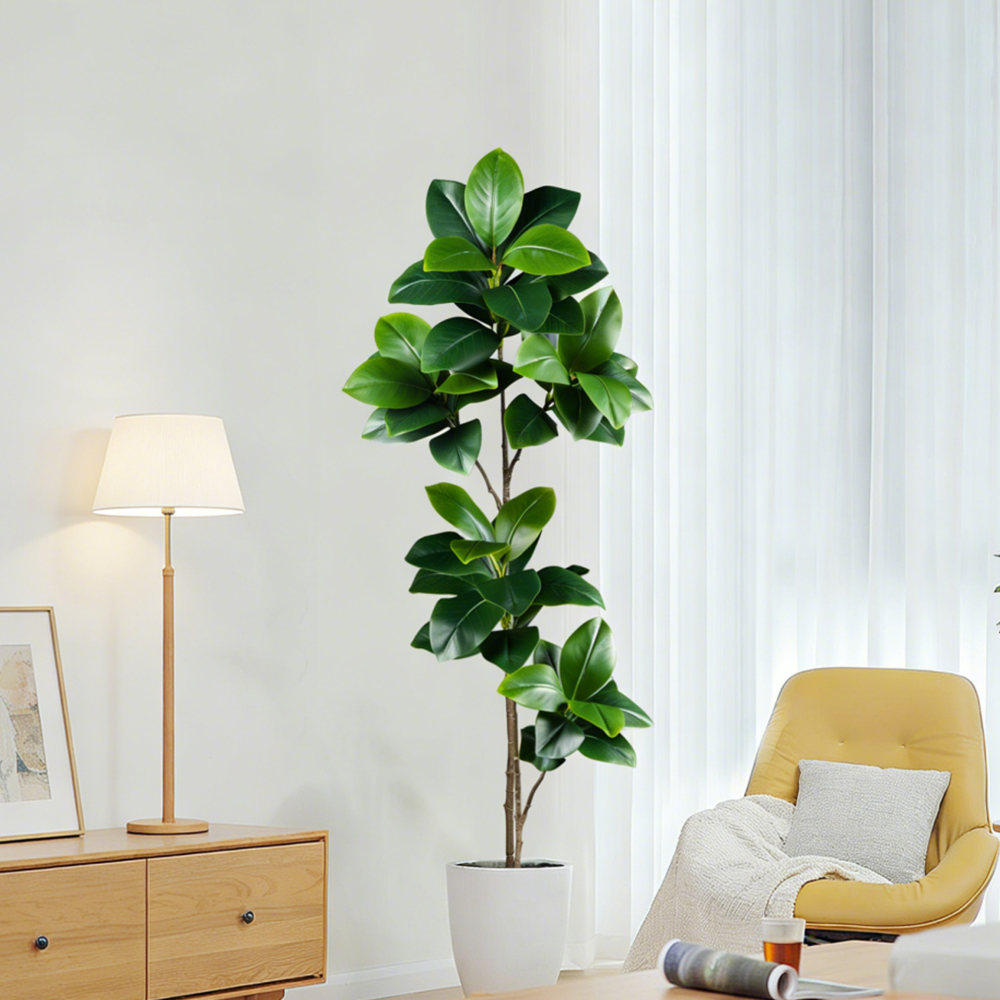 74-140cm Artificial Rubber Tre - Rubber Plant Ficus บทวิจารณ์และราคา