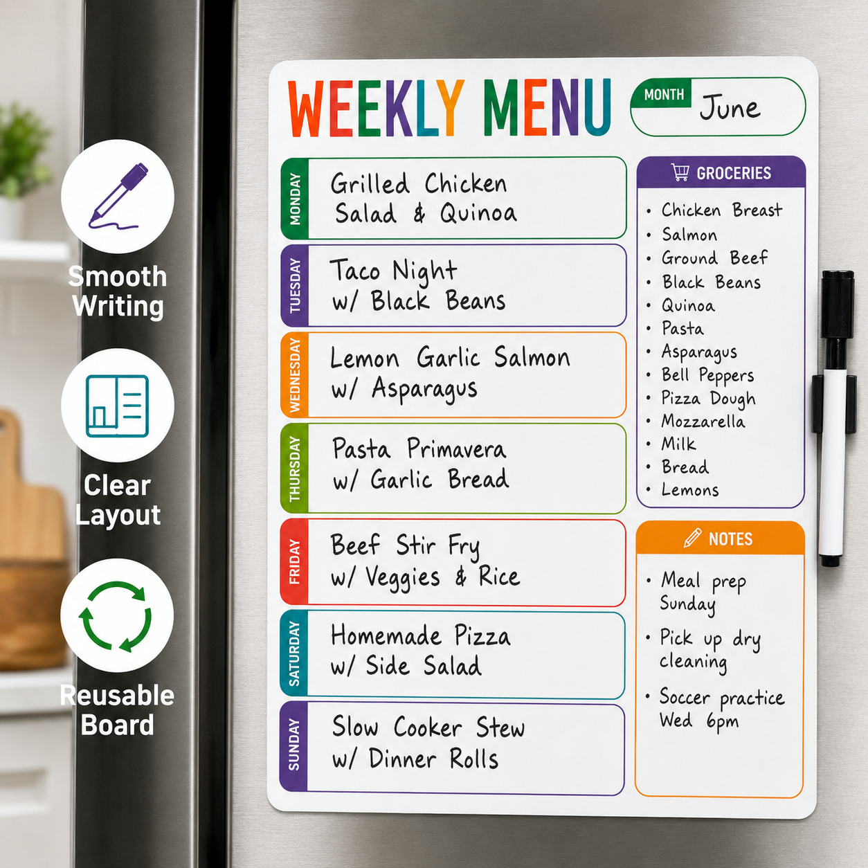 1pc Weekly Menu Fridge Whitebo - Planned Parenthood บทวิจารณ์และราคา