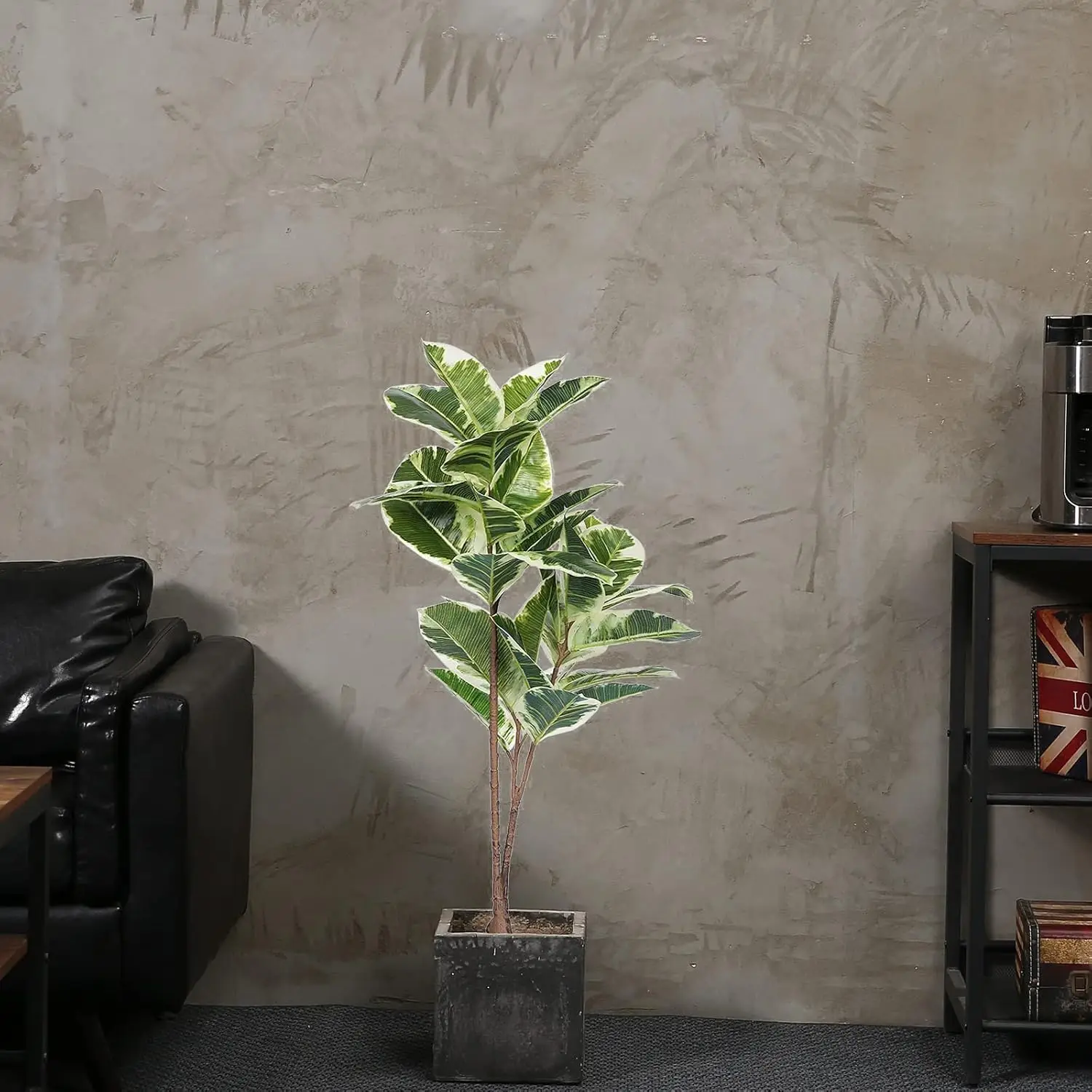 Artificial Rubber Tree Ficus P - Rubber Plant Ficus บทวิจารณ์และราคา