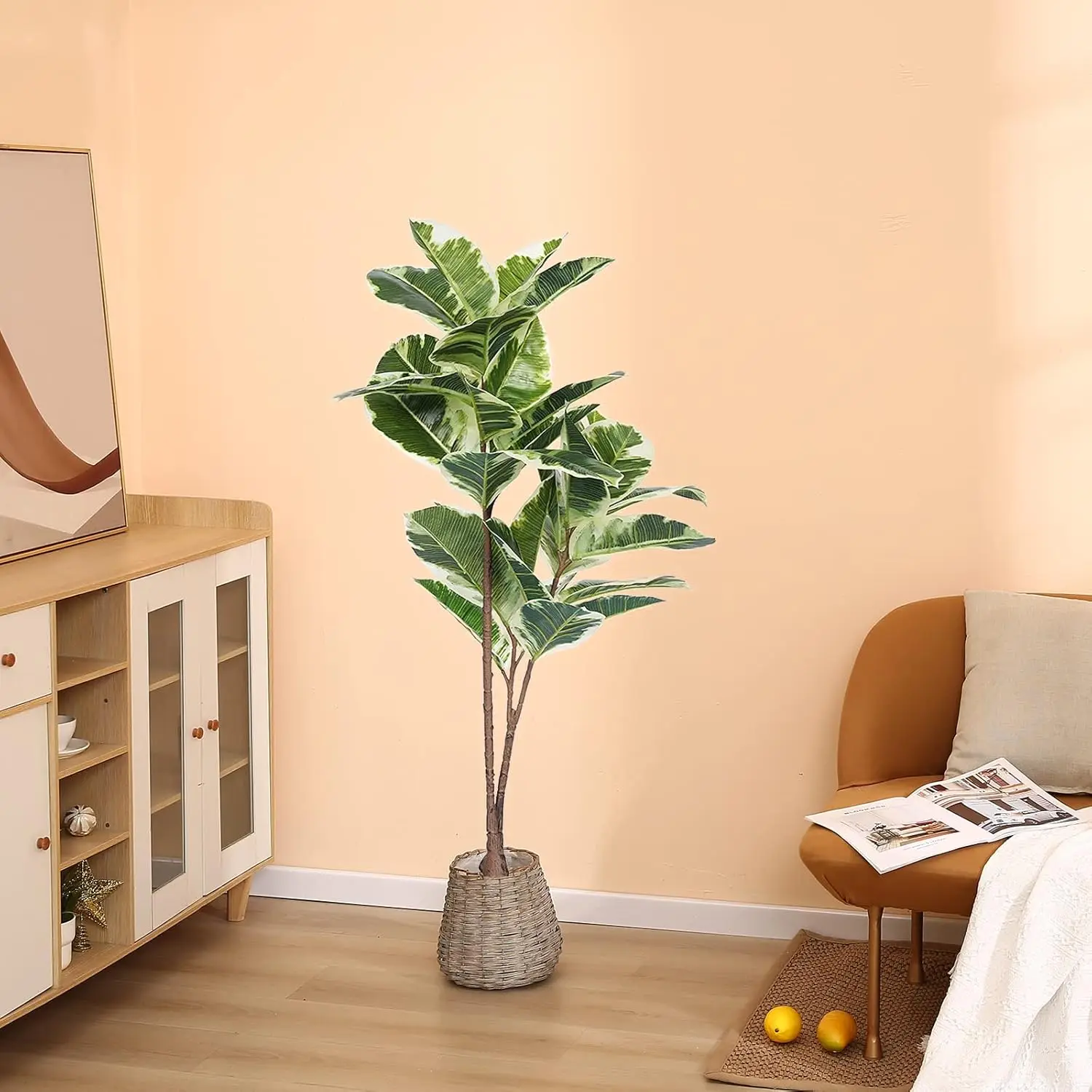 Artificial Rubber Tree Ficus P - Rubber Plant Ficus บทวิจารณ์และราคา