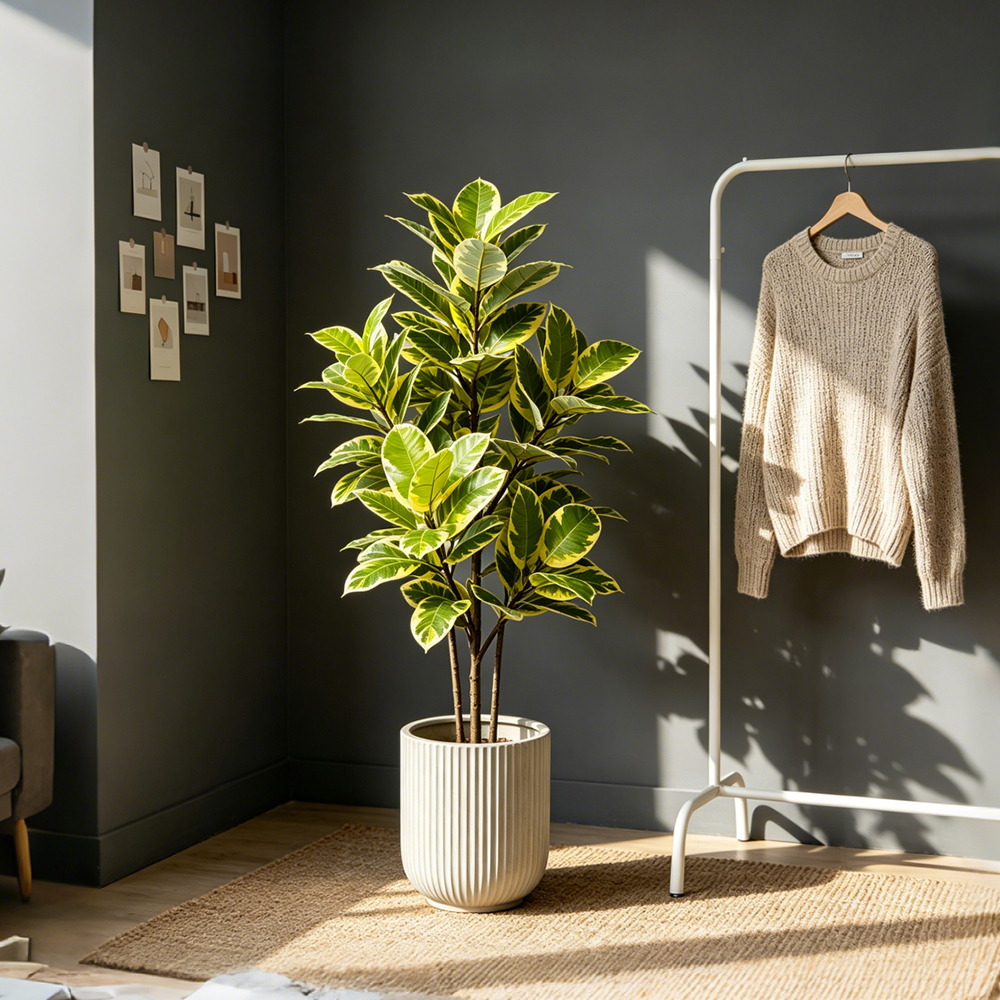 85-125cm Large Artificial Rubb - Rubber Plant Ficus บทวิจารณ์และราคา