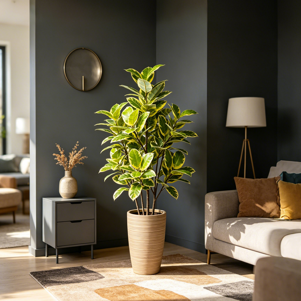 85-125cm Large Artificial Rubb - Rubber Plant Ficus บทวิจารณ์และราคา