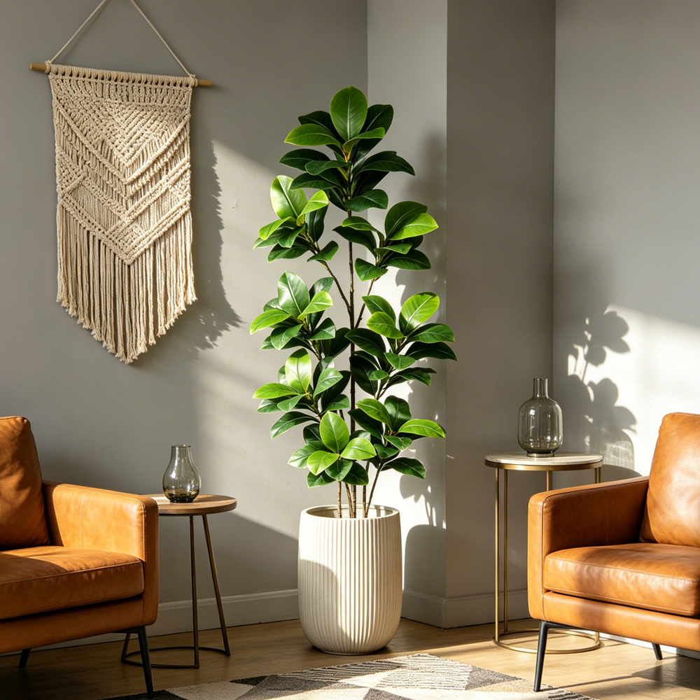 74-140cm Large Artificial Bany - Rubber Plant Ficus บทวิจารณ์และราคา