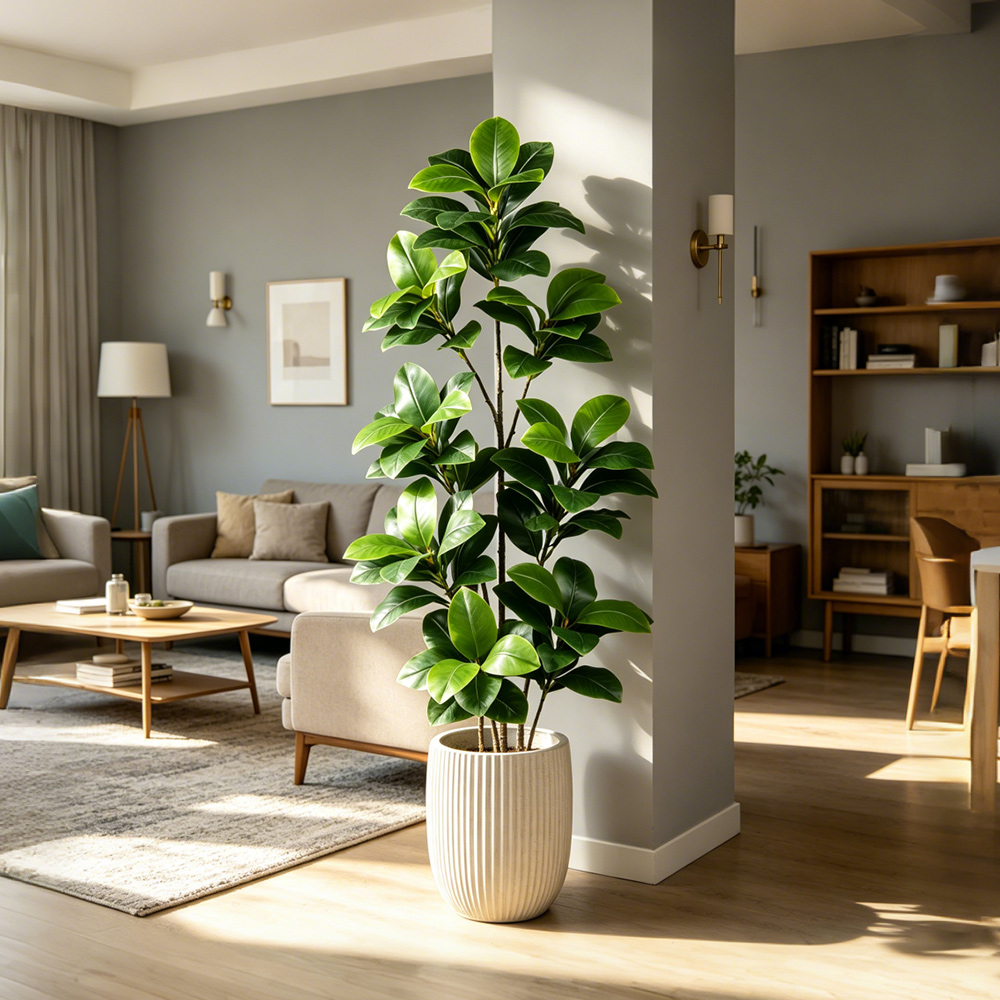 74-140cm Large Artificial Bany - Rubber Plant Ficus บทวิจารณ์และราคา